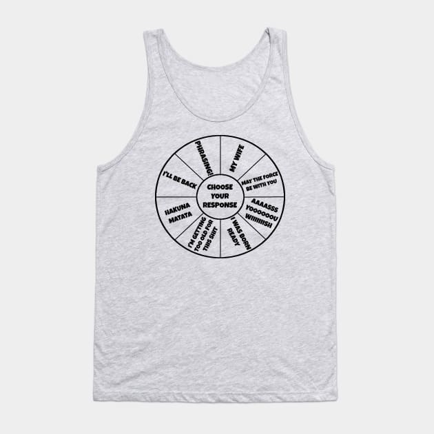 I Only Respond in Quotes Tank Top by Rich McRae